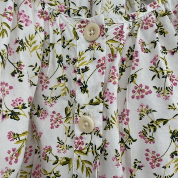 J. Crew Tie Sleeve Button Front Meadow Floral Blouse S - Picture 9 of 12